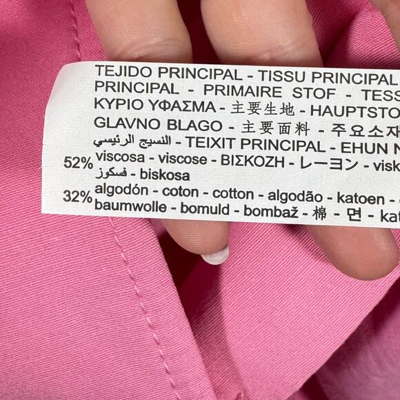 NWT Zara Linen Blend Blazer Mini Pink Dress Bloggers Favorite Barbiecore Size S - Picture 6 of 9